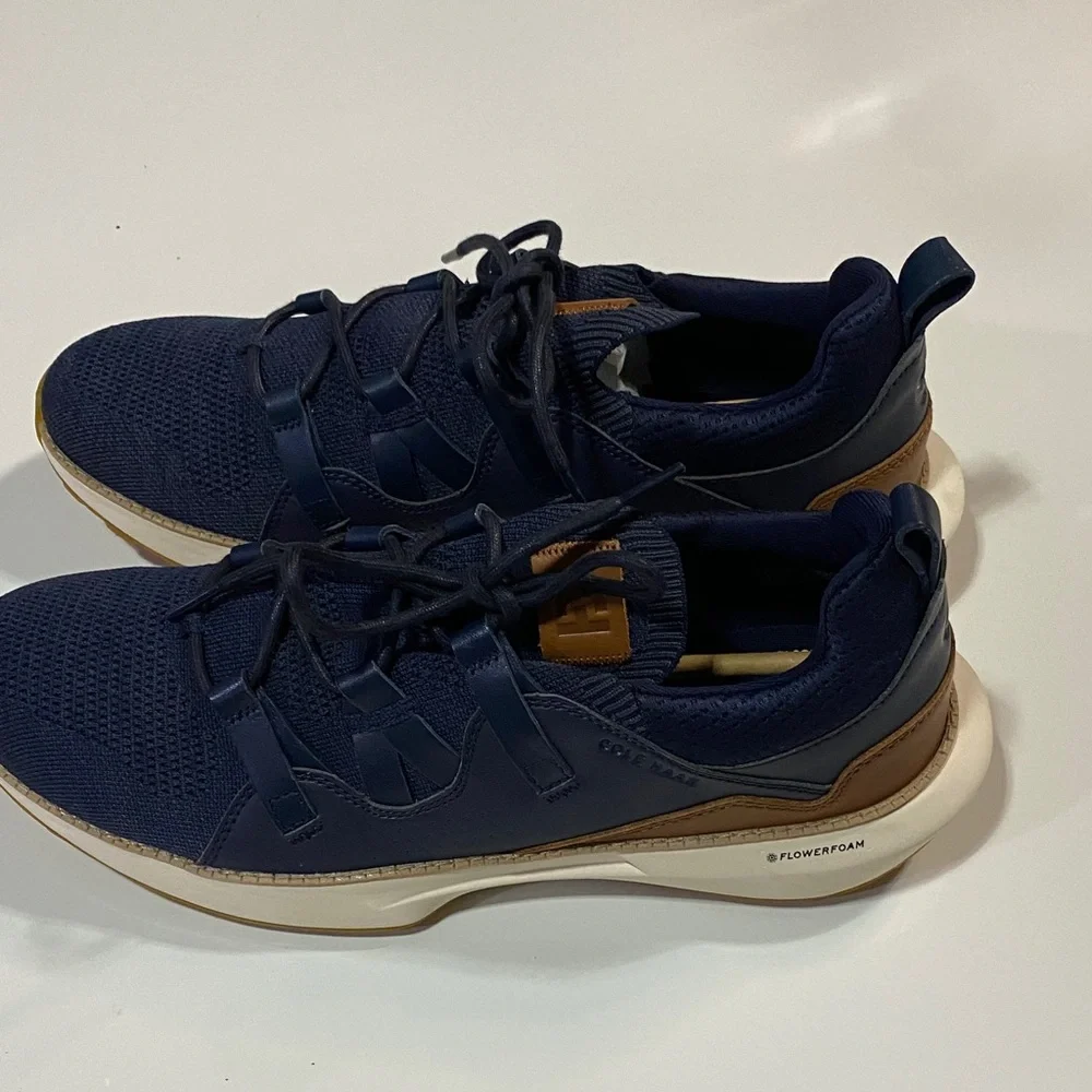 Cole Haan Men’s Grand Motion Stitch 2 Navy Titanium Shoes Sz 11.5M. NWOB